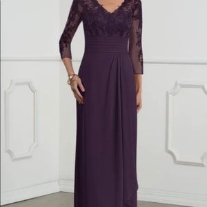 Azazie long formal dress, beautiful Plum color